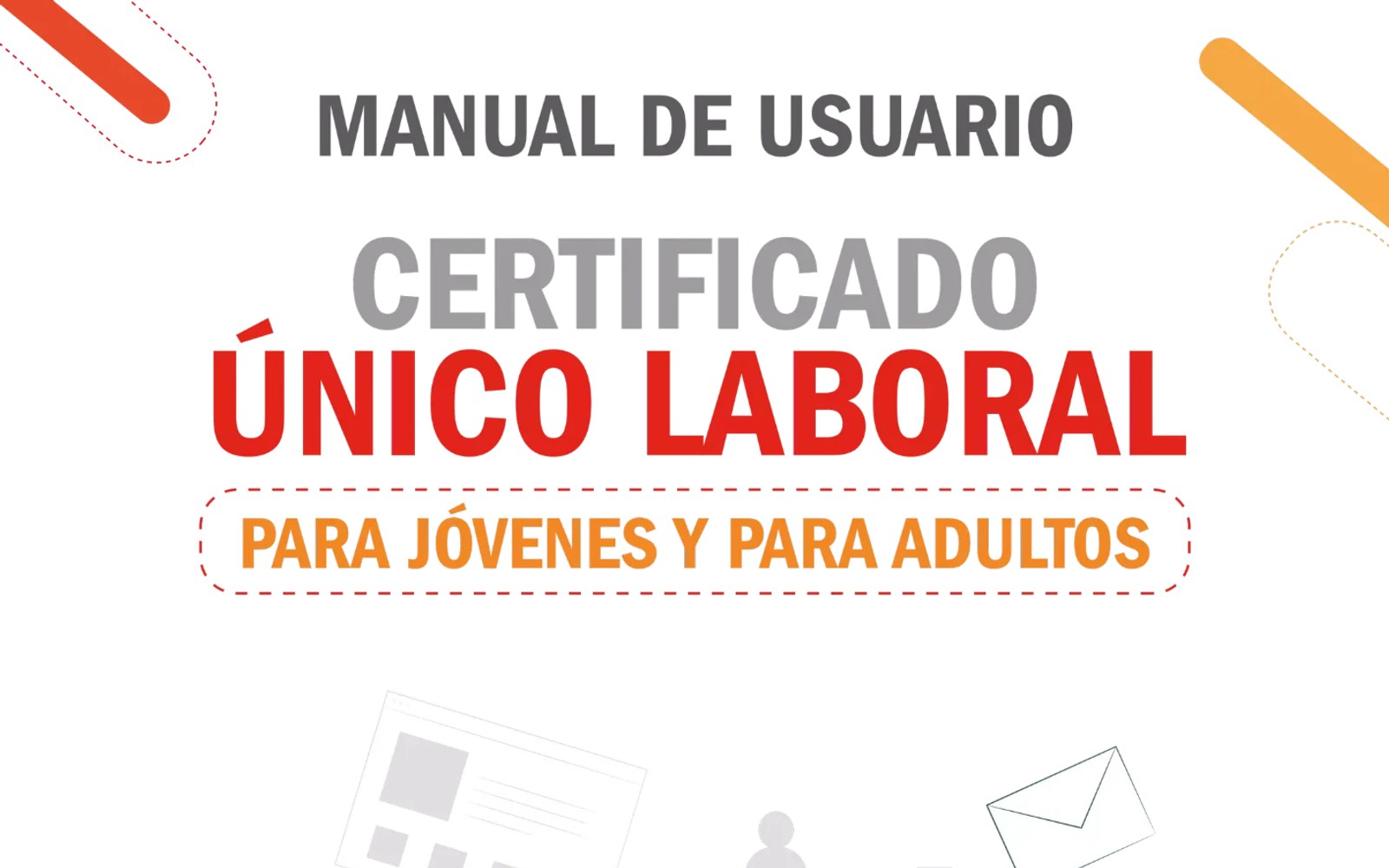 Portada del manual del Certificado Único Laboral del Ministerio de Trabajo