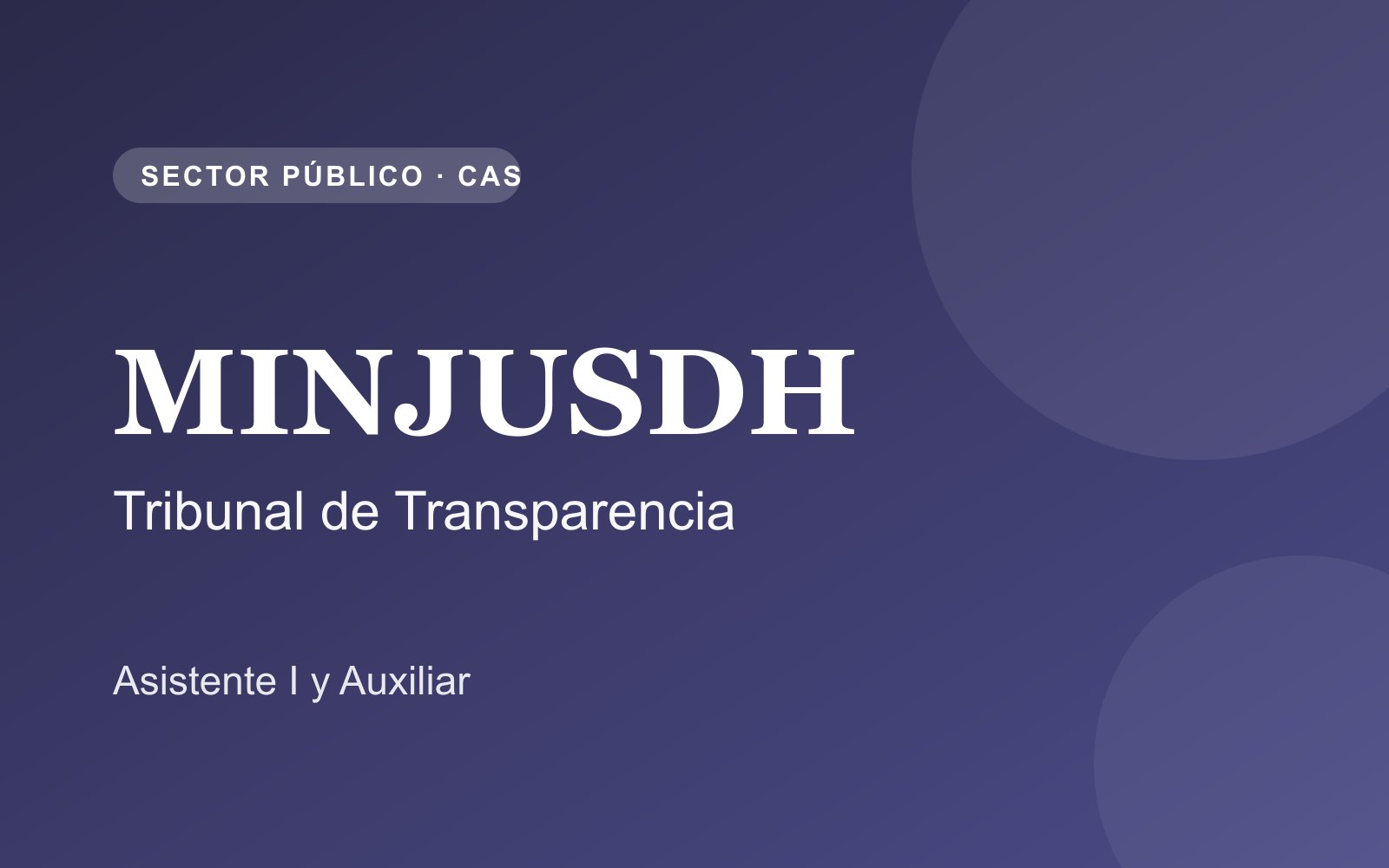MINJUSDH, Tribunal de Transparencia