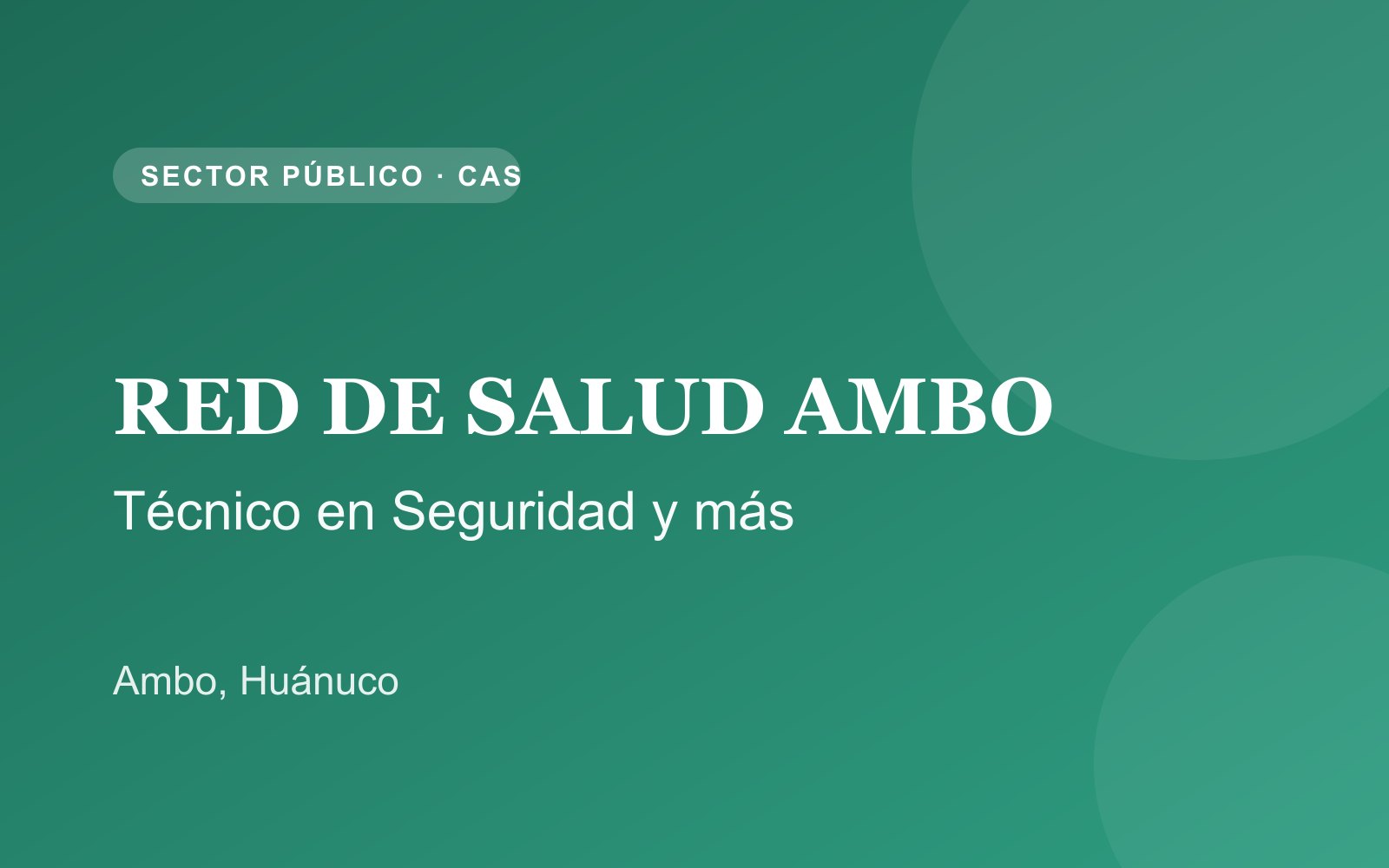 Red de Salud Ambo