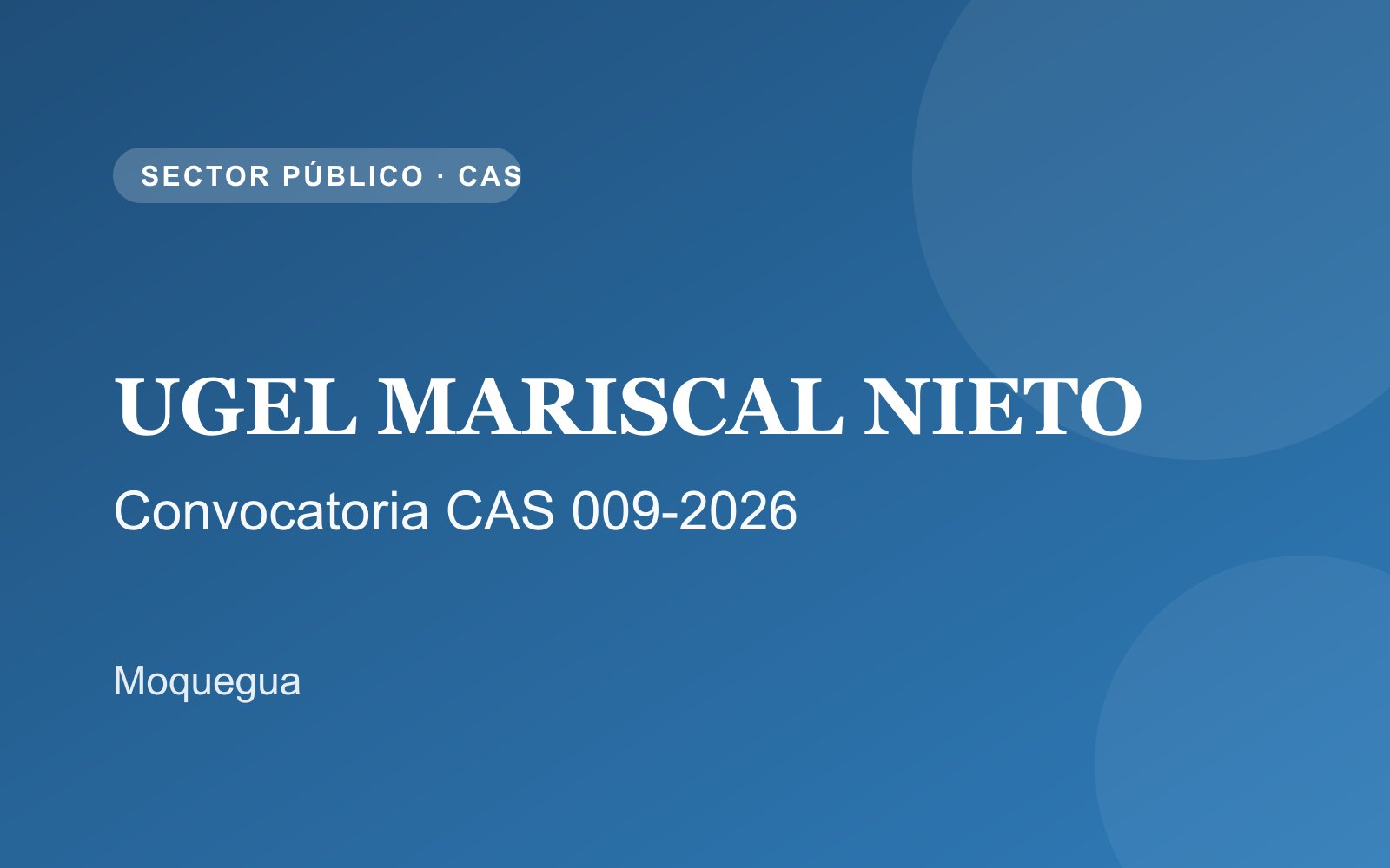 UGEL Mariscal Nieto, Secretaria Ejecutiva