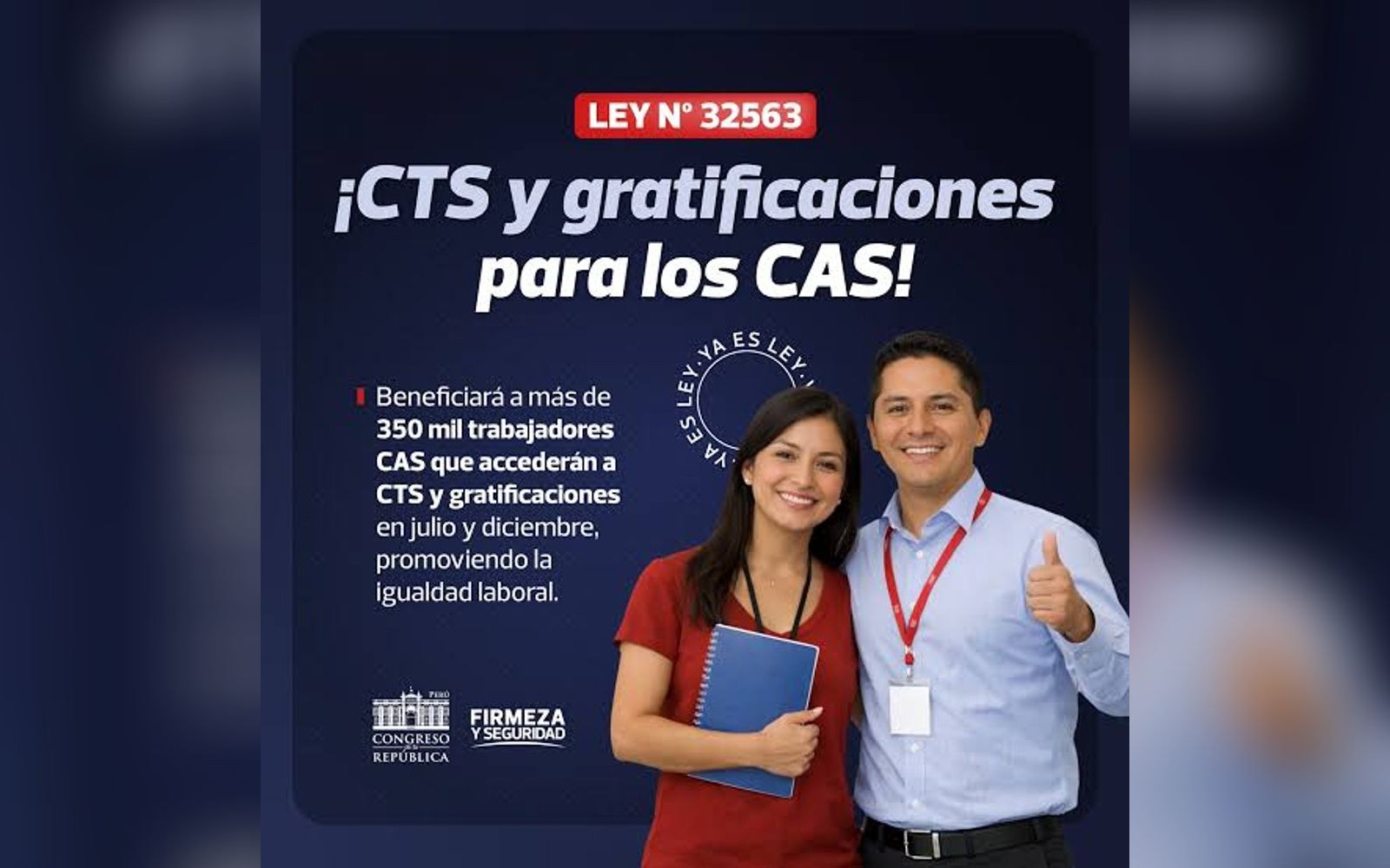 Gratificación y CTS para trabajadores CAS